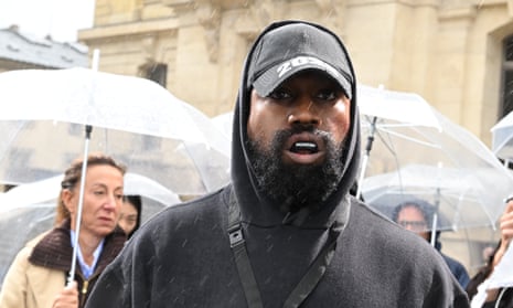 Kanye West at Paris fashion week in October.
