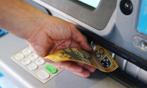 Withdrawing money from ATM