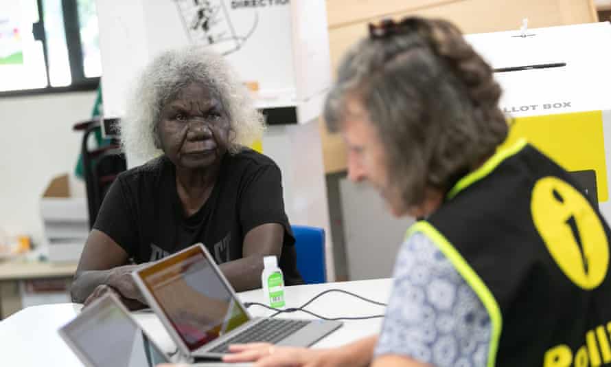 An Aboriginal voter