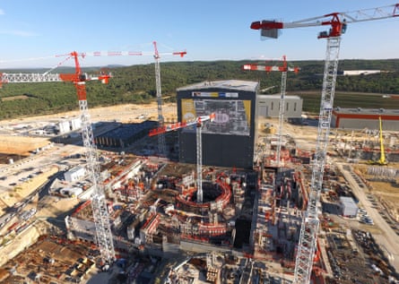 Once finished the reactor building will weigh 320,000 tonnes, three times more than the Eiffel Tower
