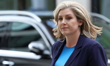 Penny Mordaunt arrives for the BBC election debate.
