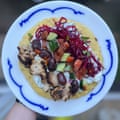 Georgina Hayden’s chicken souvlaki.