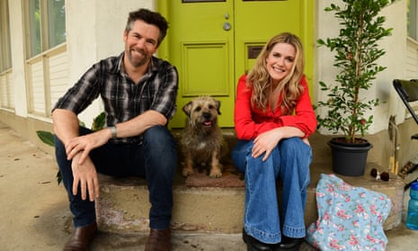 Patrick Brammall and Harriet Dyer in Colin from Accounts, with ther border terrier… Colin from Accounts.