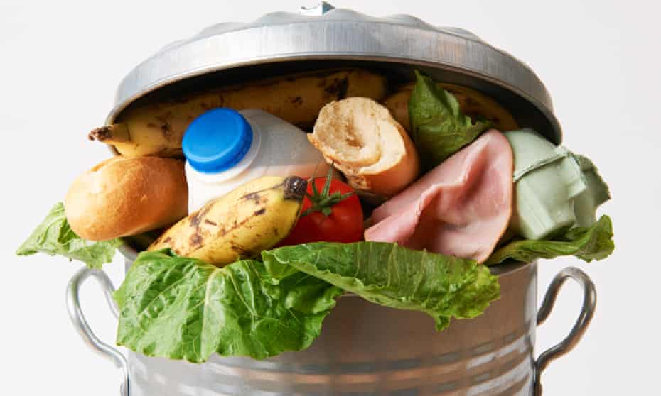 Food is seen in a dustbin