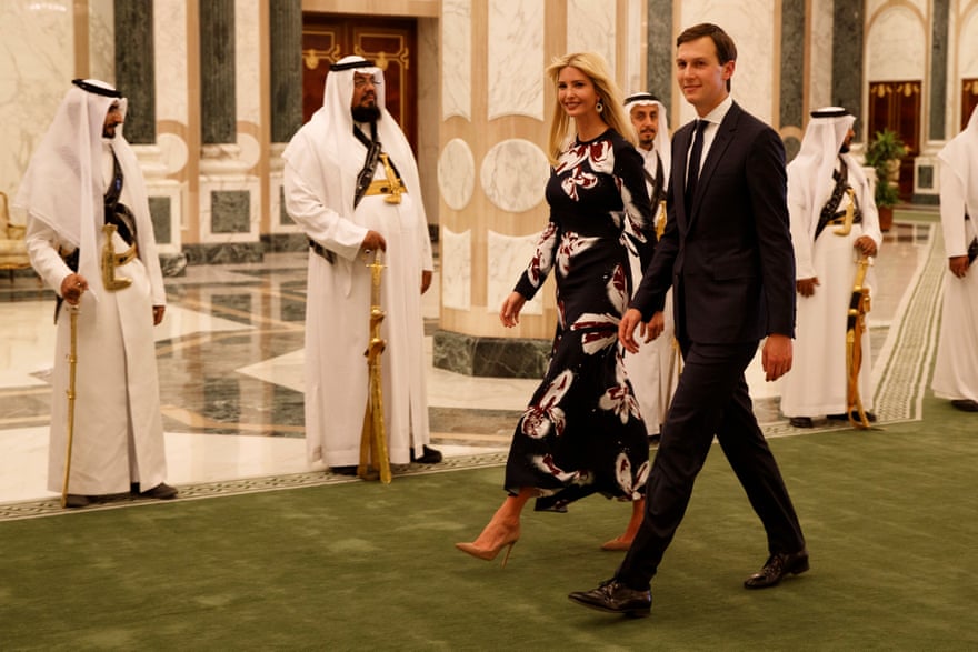 Jared Kushner and Ivanka Trump at the Royal Court Palace, in Riyadh, Saudi Arabia.