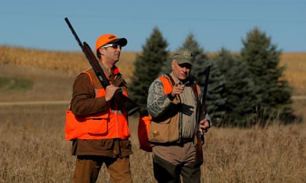 Steve King goes pheasant hunting with Donald Trump Jr in 2017.