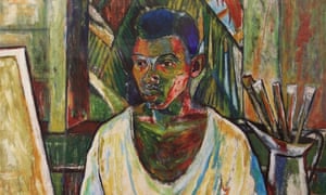 Detail from Patrick Barrington’s self-portrait of 1957, which is held in the national gallery of Guyana