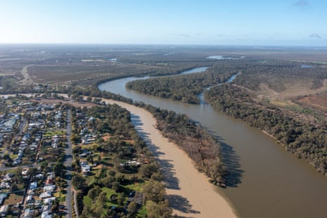 The Murray and Darling rivers converging at Wentworth in NSW’s south-west.