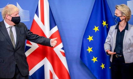 Boris Johnson and the EU commission president, Ursula von der Leyen, met on 9 December.