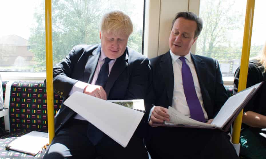 David Cameron (right) and Boris Johnson, then PM and mayor of London, in 2014.