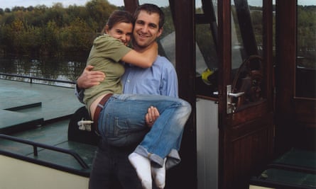 Jo Cox and husband Brendan on a barge.