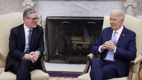 Joe Biden backs closer UK-Europe ties in first offical meeting with Keir Starmer – video