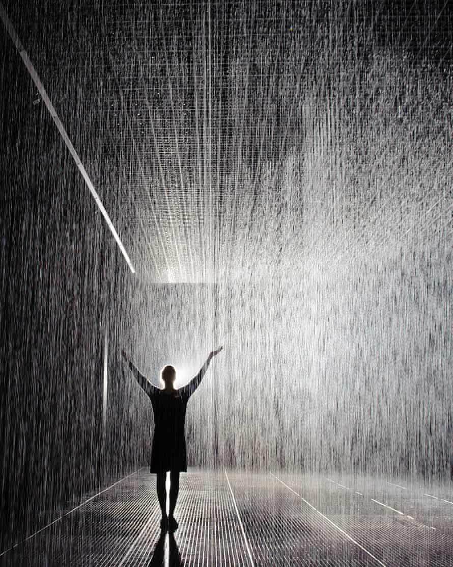 Rain room in the Barbican.