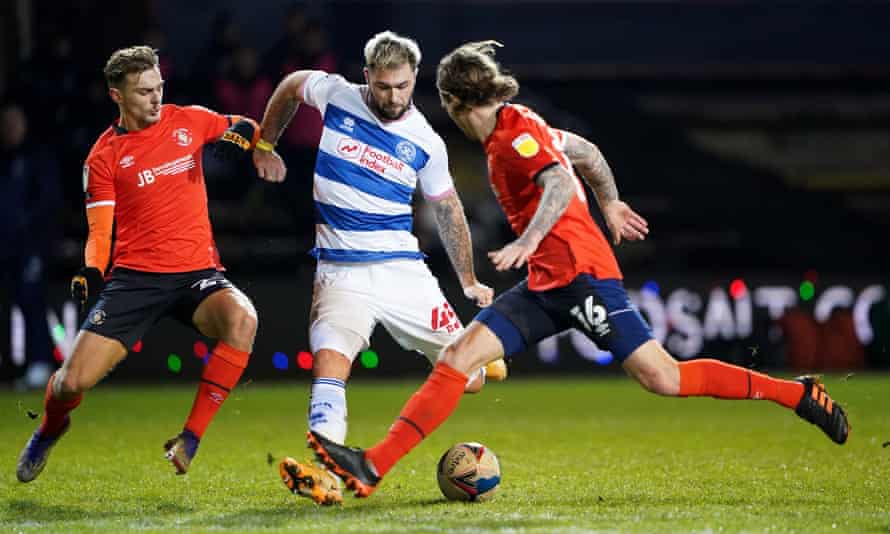 Charlie Austin (centre) made an instant impact for QPR and could be vital to their hopes of staying up.