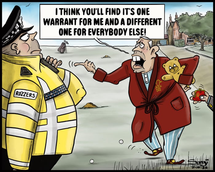 Pete Songi on Andrew Mountbatten-Windsor’s legal action against the police – cartoon