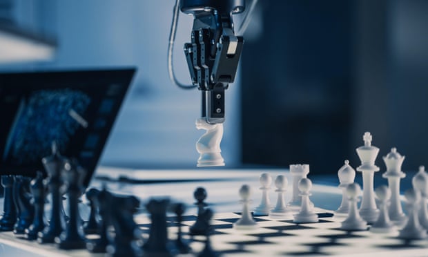 A robot arm playing chess