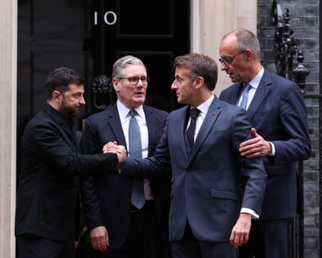 Four men outside No 10 Downing Street.