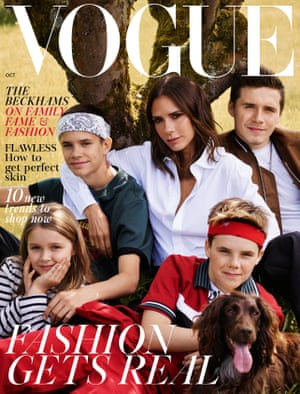 The Beckham family shot for Vogue