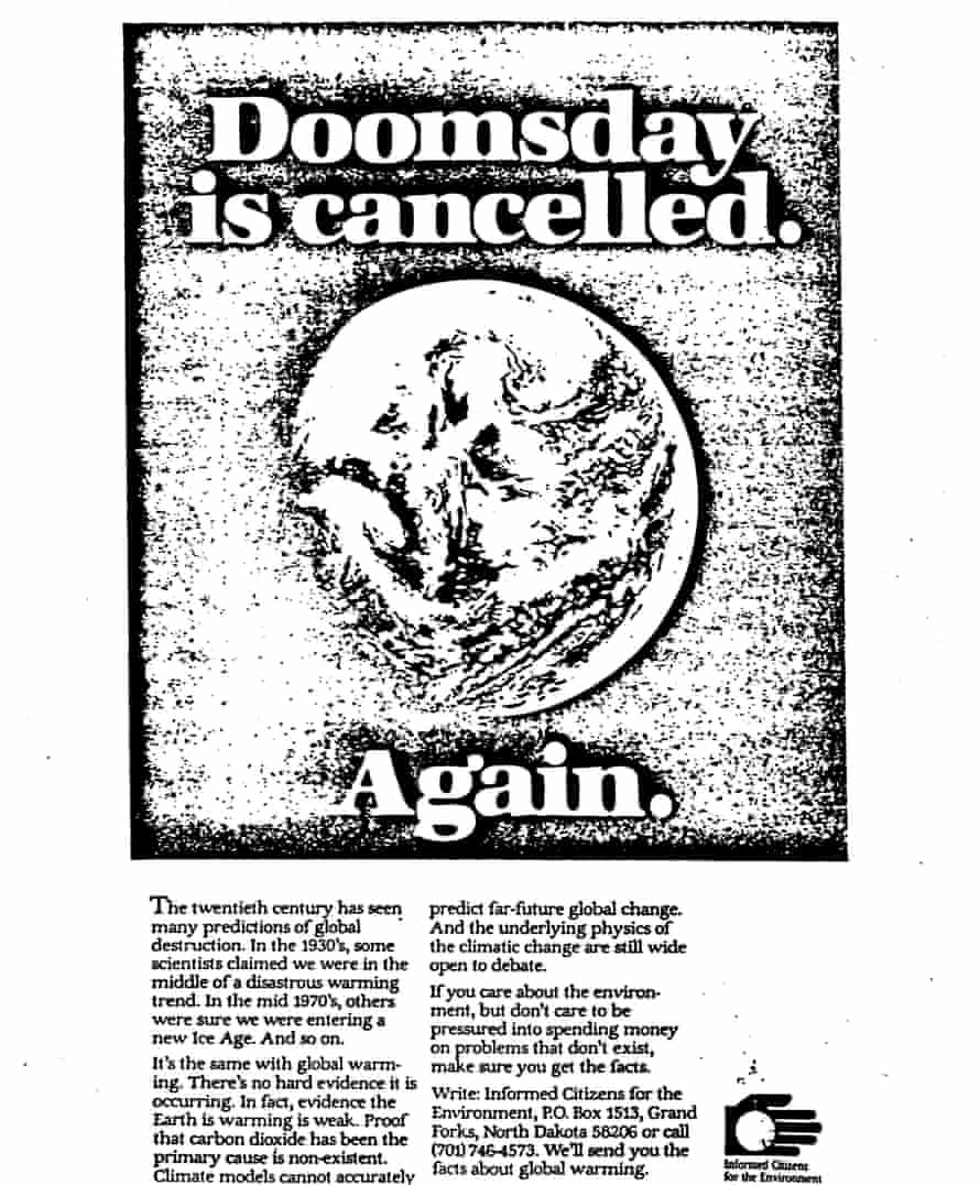 Informed Citizens for the Environment, 1991: "Doomsday is cancelled. Again."