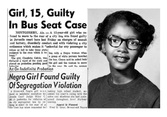 Claudette Colvin: the woman who refused to give up her bus seat – nine  months before Rosa Parks | Society | The Guardian