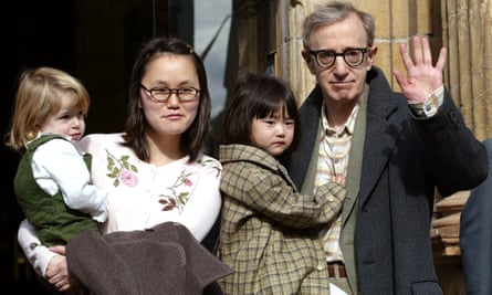 Allen and Soon-Yi Previn with their daughters, Bechet and Manzie Tio, in 2002.