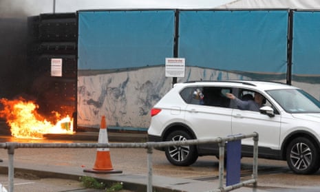 Dover firebombing of  migrant centre