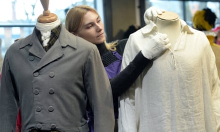 The shirt worn by Colin Firth in Pride and Prejudice on display at Kerry Taylor Auctions in London