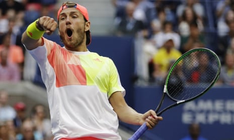 Lucas Pouille is in his second successive grand slam quarter-final after victory over Rafael Nadal