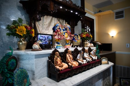 A shrine in the Krishna House in Gainesville. It serves between 4,000 and 5,000 meals each week on the University of Florida campus when school is in session.