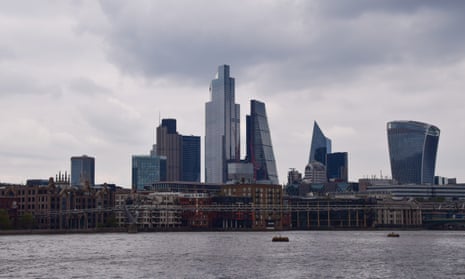 The City of London skyline and the river Thames