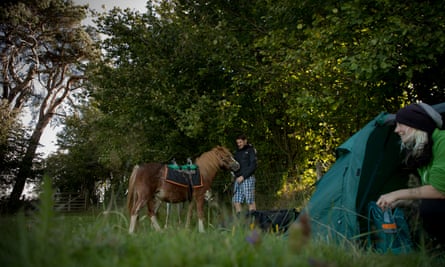 Phoebe Smith in her tent.