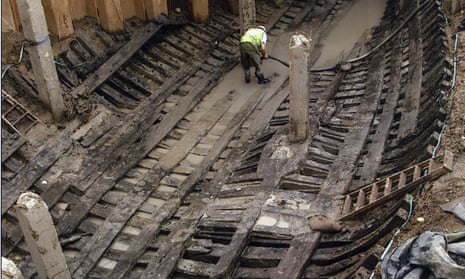 The ship was discovered during a building project for Newport’s Riverfront theatre