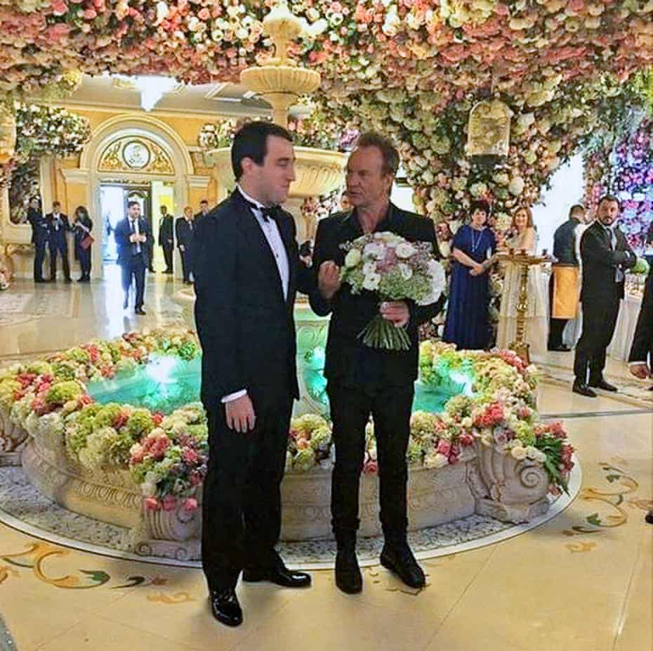 Wedding singer Sting witnesses that the Russians love their