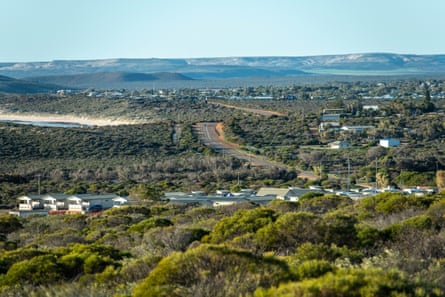 Aerial view of the small town of Kalbarri
