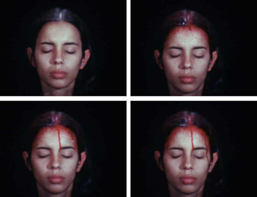 Sweating Blood, by Ana Mendieta (1973).