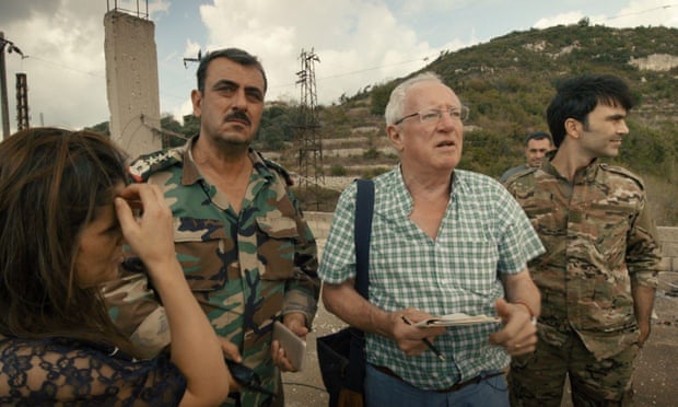 Robert Fisk reporting from the the Idlib frontline in 2018.