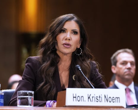 Homeland security secretary Kristi Noem appears for an oversight hearing before the Senate Judiciary Committee, at the US Capitol, 3 March 2026.