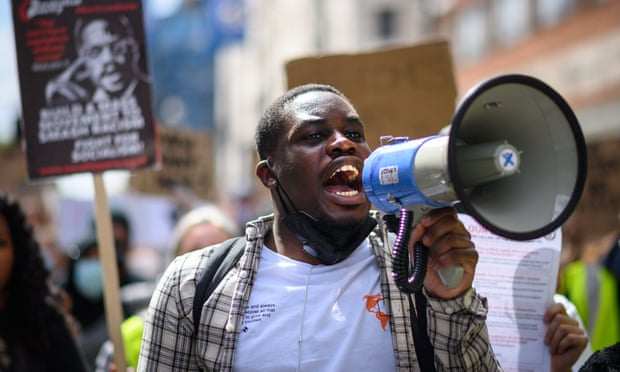 A Black Lives Matter protest, London, 21 June 2020.