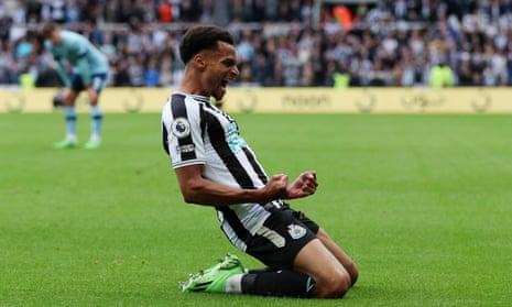 Newcastle United's Jacob Murphy celebrates scoring their second goal.