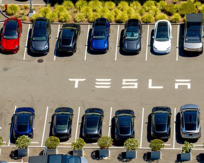 Tesla reports steep drop in profits despite US rush to buy electric vehicles