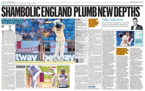 Today’s Sunday Times cricket coverage