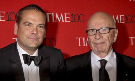 Lachlan Murdoch and Rupert Murdoch in New York in 2015.