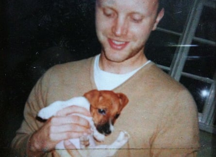 Stephen Emms with Pepper as a pup
