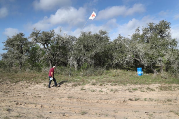 Immigrant rights activist Eddie Canales operates remote water stations along migrant trails near Falfurrias, Brooks County, Texas.