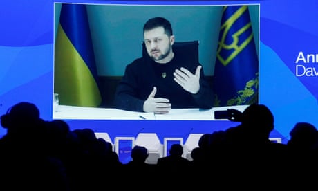 Davos day 2: Germany’s Scholz not drawn on Ukraine tank decision; Zelenskiy urges faster action – live