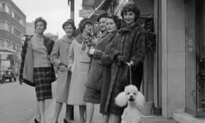 Women modeling the latest fashions, 1958.
