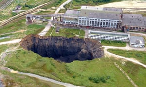 The Biggest City Sinkholes Around The World In Pictures