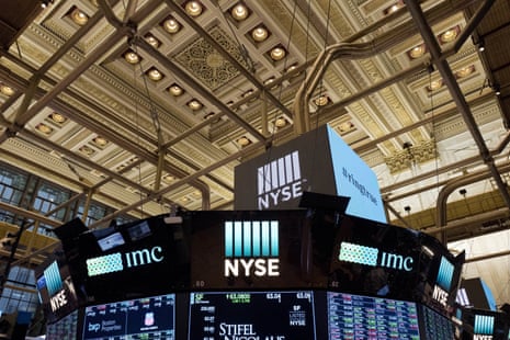 The interior of the New York Stock Exchange.