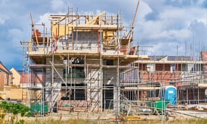 Newly built homes in a residential estate in England