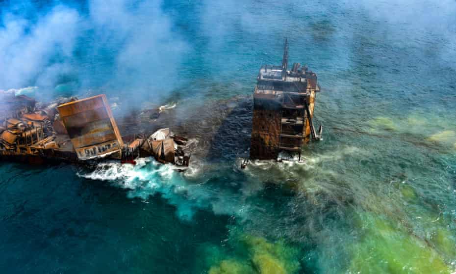 Sri Lankan Officials Brace For Oil Spill From Sinking Cargo Ship Sri Lanka The Guardian